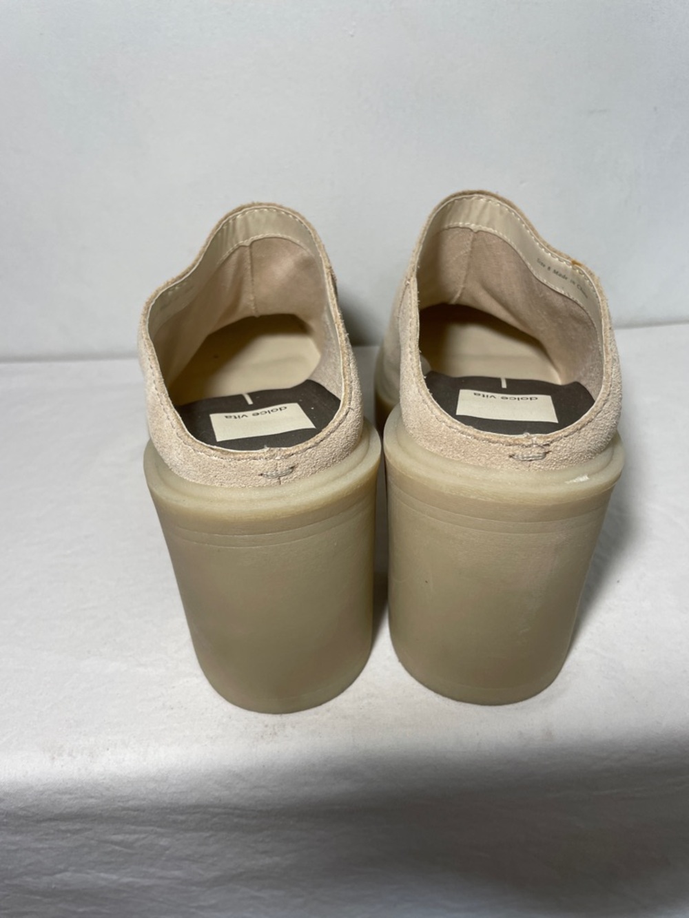 Dolce Vita Carry Women's Clogs Mules Platform Suede Lug Sole In Sand 8 - Picture 9 of 13